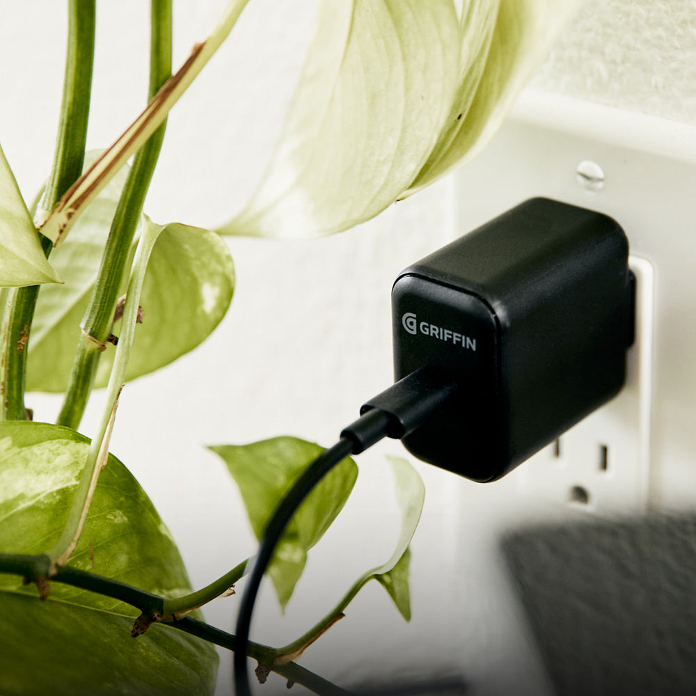griffin wall charger plugged into a wall outlet